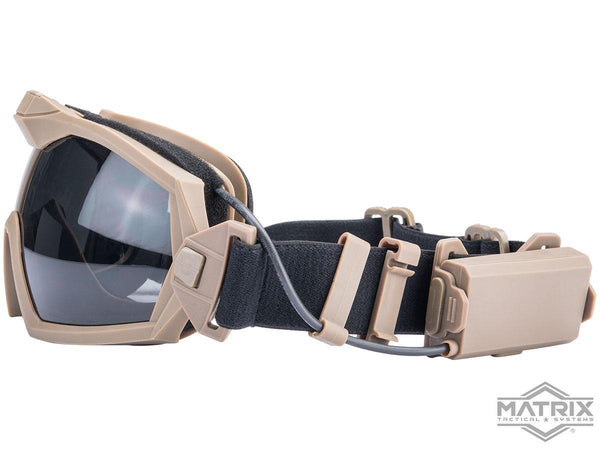 Matrix Tactical Anti-Fog Goggles w/ Fan – Tan | Matrix