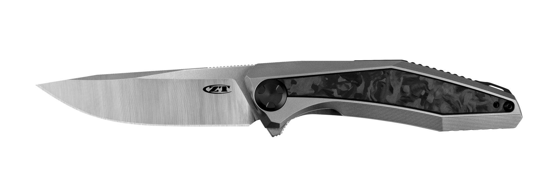 ZT 0470 Sinkevich Folding Knife – 20CV Steel, Titanium Handle with Carbon Fiber