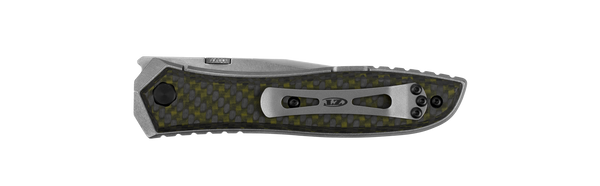ZT 0640 Emerson Folding Knife – 20CV Steel w/ Green Carbon Fiber Insert