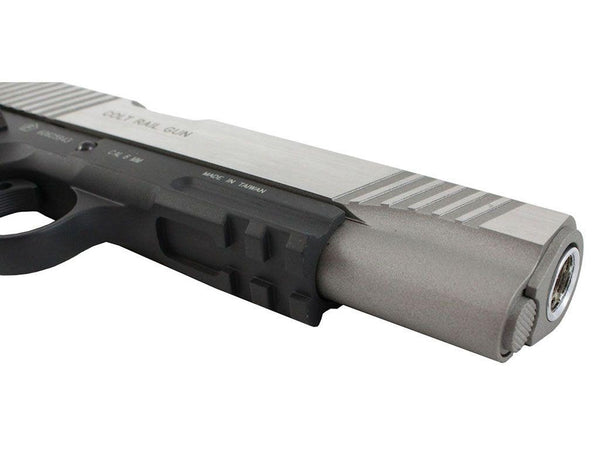Cybergun Colt Licensed M1911 Two Tone Silver CO2 Blowback Airsoft Pistol By KWC