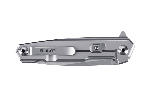 Ruike P875 Folding Knife – Engraved Handle w/ Carbon Fiber Bolster | Ruike
