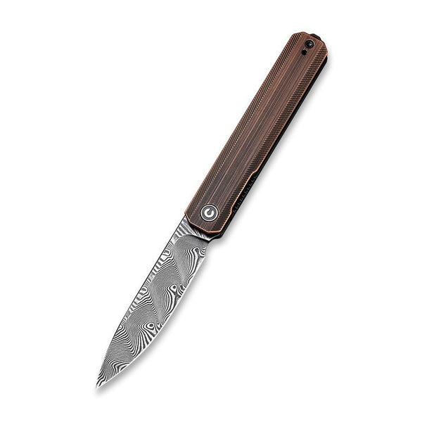 Civivi Exarch Folding Knife – Damascus Steel w/ Copper Handle