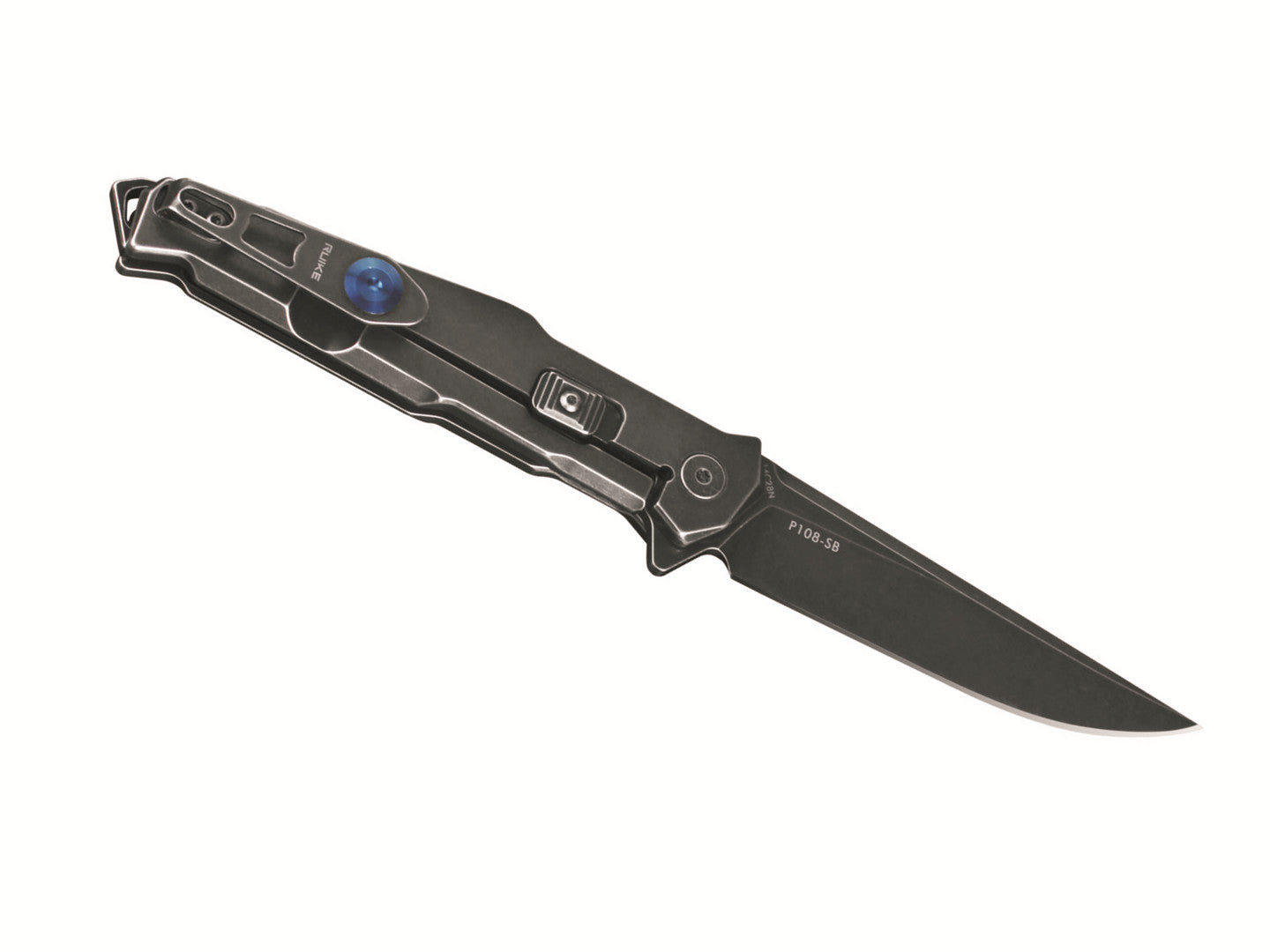 Ruike P108-SB Stonewash Folding Knife – Black
