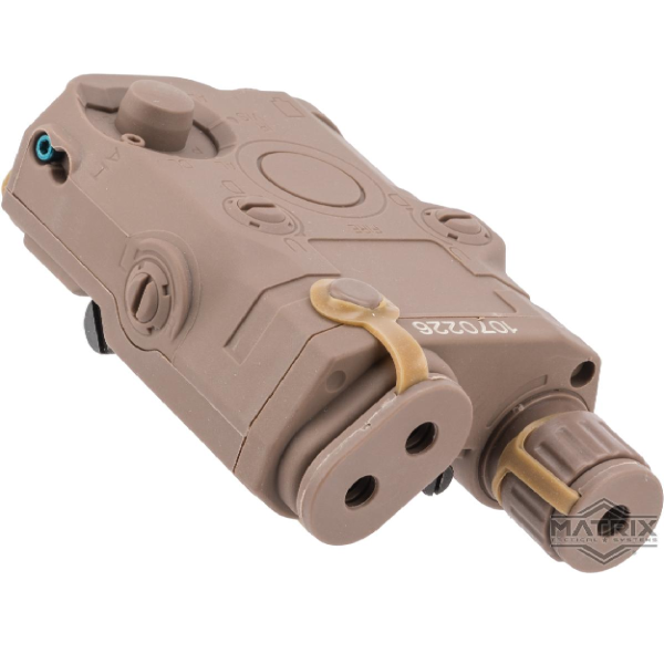 Matrix PEQ-15 LA-5 Battery Box w/ Green Laser – Tan | Matrix