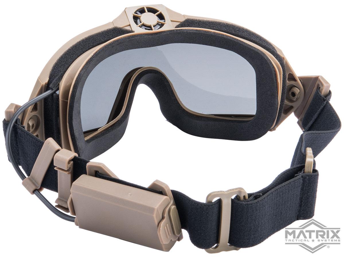 Matrix Tactical Anti-Fog Goggles w/ Fan – Tan | Matrix