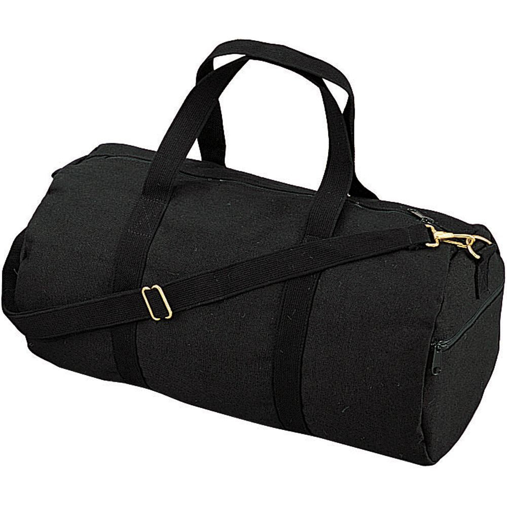 19” Canvas Shoulder Duffle Bag – Black