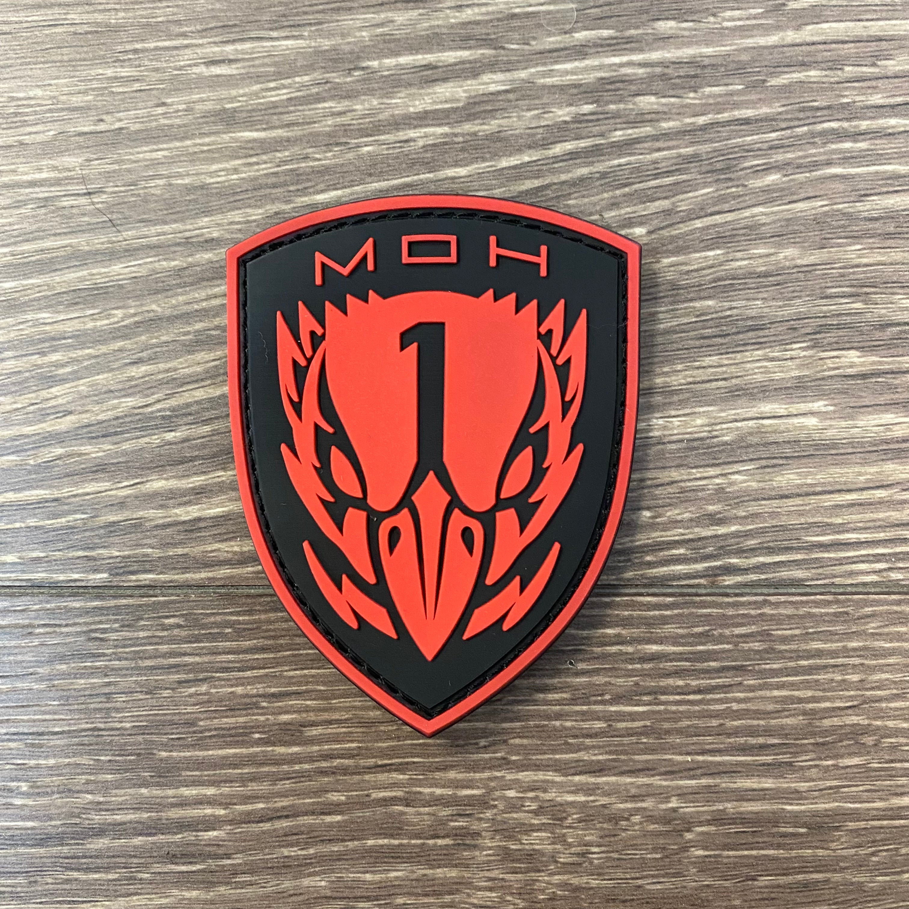 MOH Eagle PVC Velcro Patch - Red