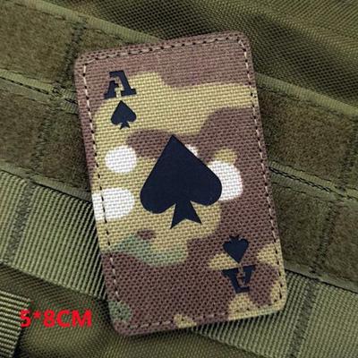 Ace of Spades Laser Cut IR Reflective Velcro Patch - Multicam | Velcro Patches