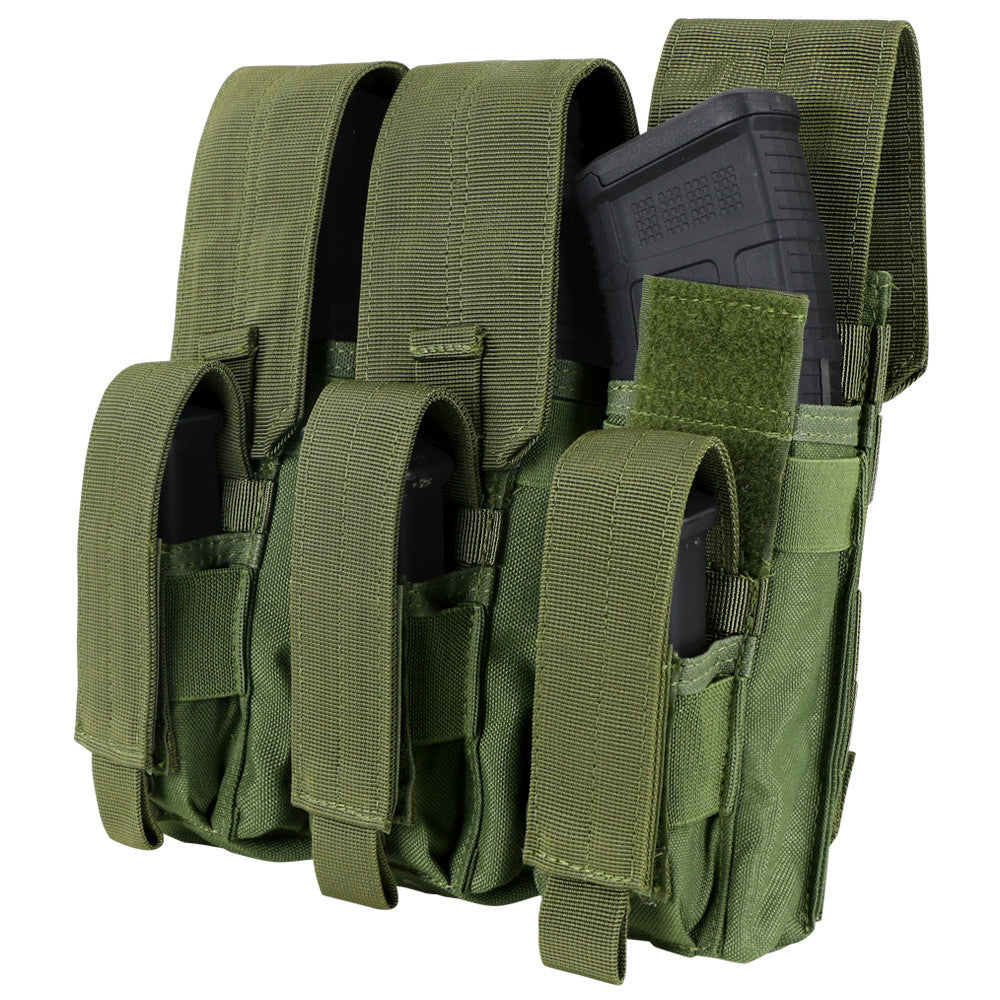 Condor Kangaroo Style Triple AK Mag Pouch – Black | Condor