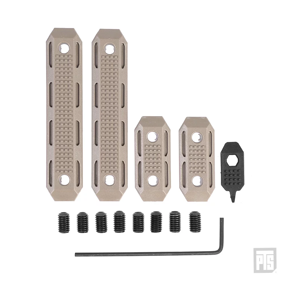 PTS Enhanced Polymer M-Lok Rail Cover Set – Dark Earth | PTS Syndicate