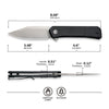 Civivi Relic Folding Knife – Stonewashed Clip-point Blade w/ Black G10 Handle