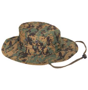 Adjustable Camo Boonie Hat – Woodland Digital Camo