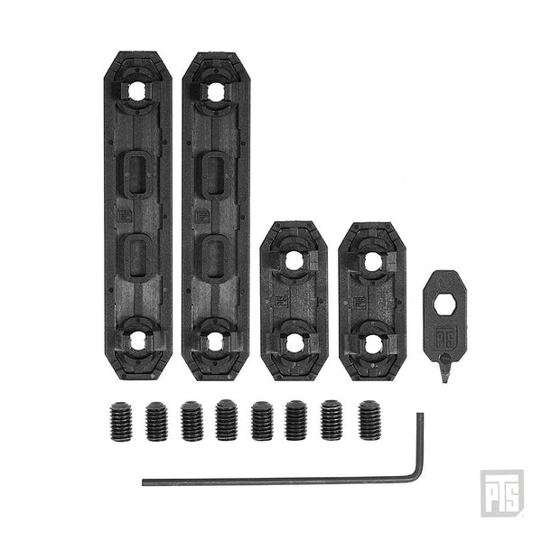 PTS Enhanced Polymer M-Lok Rail Cover Set – Black | PTS Syndicate