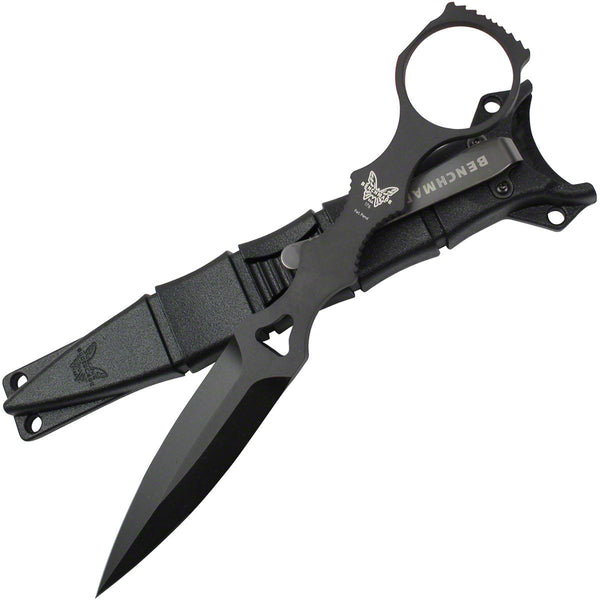 Benchmade SOCP Dagger Fixed Blade Knife, 440C, Black Sheath