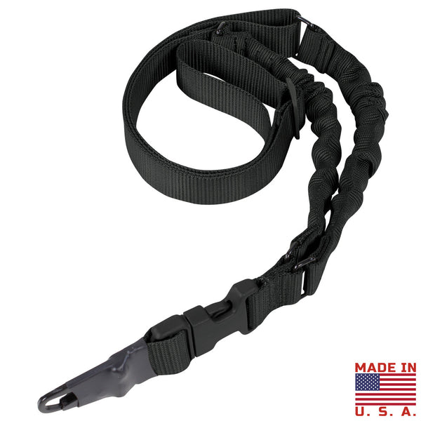 Condor Adder Dual Bungee Single Point Rifle Sling – Black | Condor