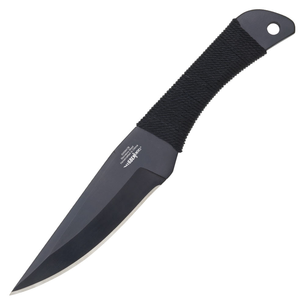 Gil Hibben Black Throwing Knife Triple Set w/ Sheath