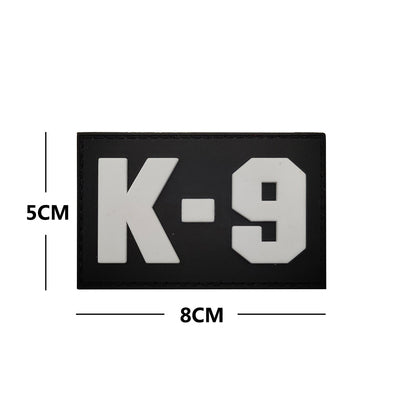 K-9 PVC Velcro Patch - Black & White | Velcro Patches