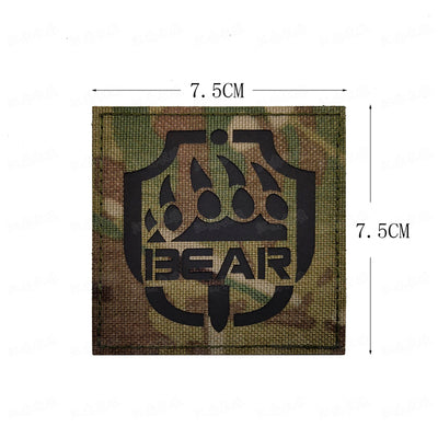 BEAR IR Reflective Velcro Patch - Multicam