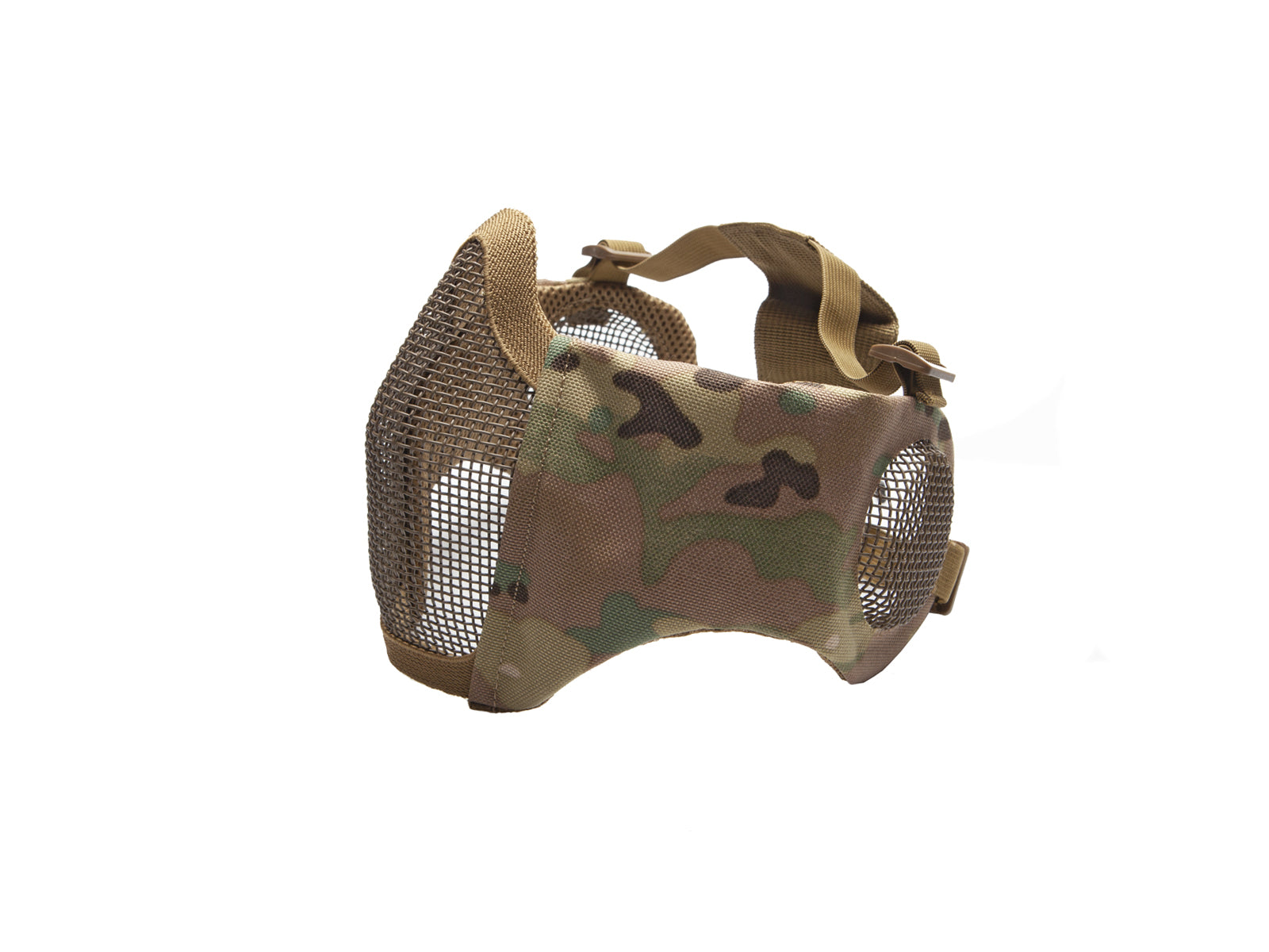 ASG Metal Mesh Airsoft Mask w/ Cheekpad & Ear Protection – Multicam