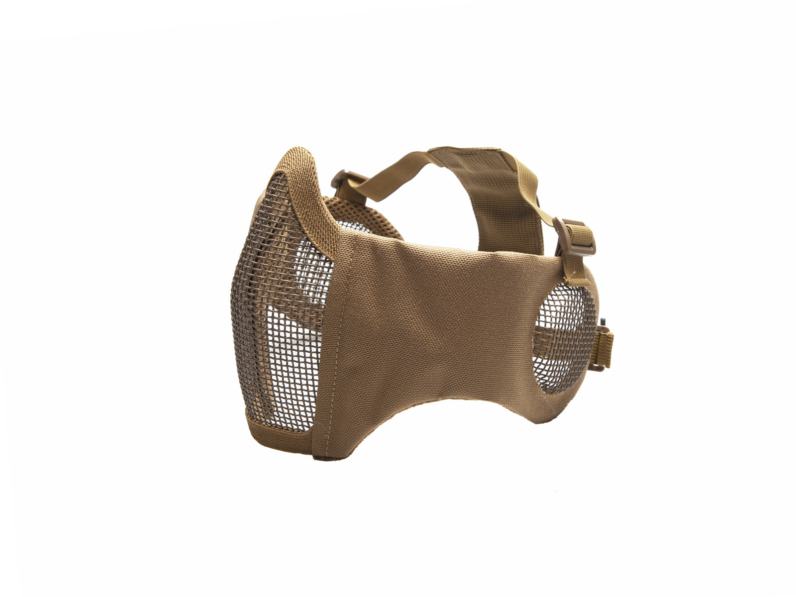 ASG Metal Mesh Airsoft Mask w/ Cheekpad & Ear Protection – Desert Tan