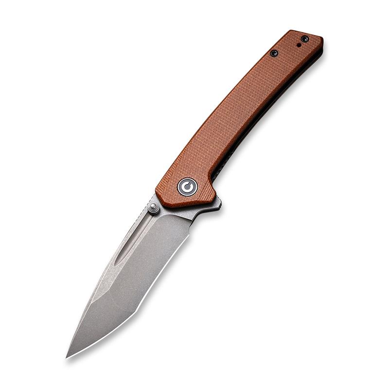 Civivi Keen Nadder Folding Knife – N690 Steel Tanto w/ Brown Micarta Handle