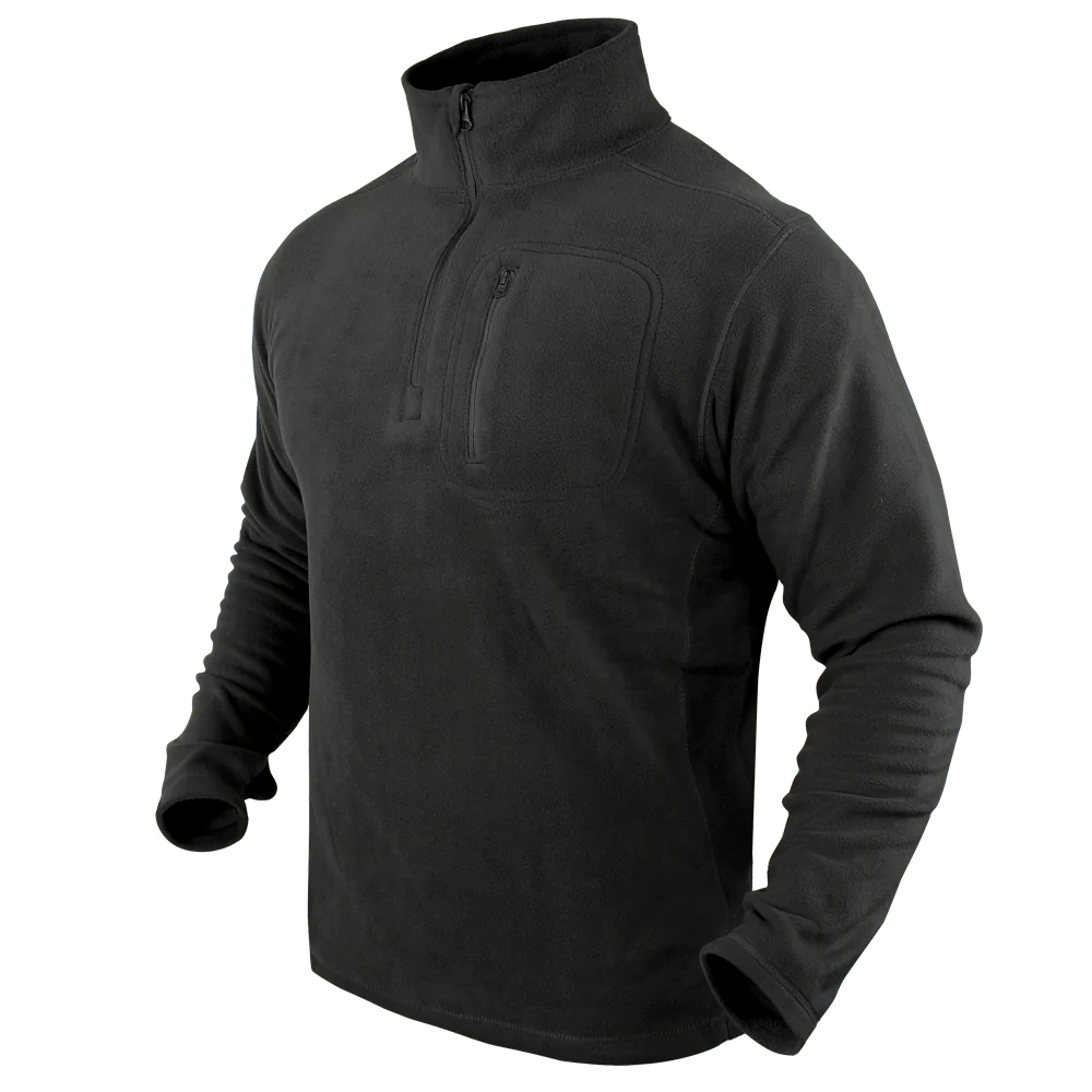 Condor Quarter Zip Pullover Fleece – Black