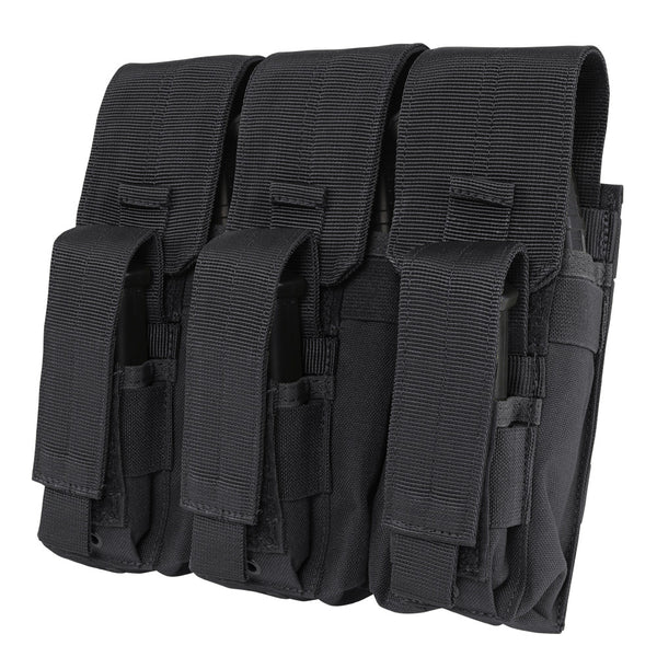 Condor Kangaroo Style Triple AK Mag Pouch – Black | Condor