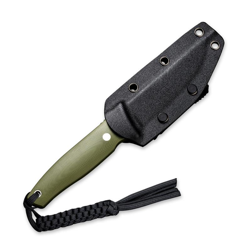 Civivi Tamashii Fixed Blade Knife – D2 Steel w/ Olive G10 Handle & Black Sheath