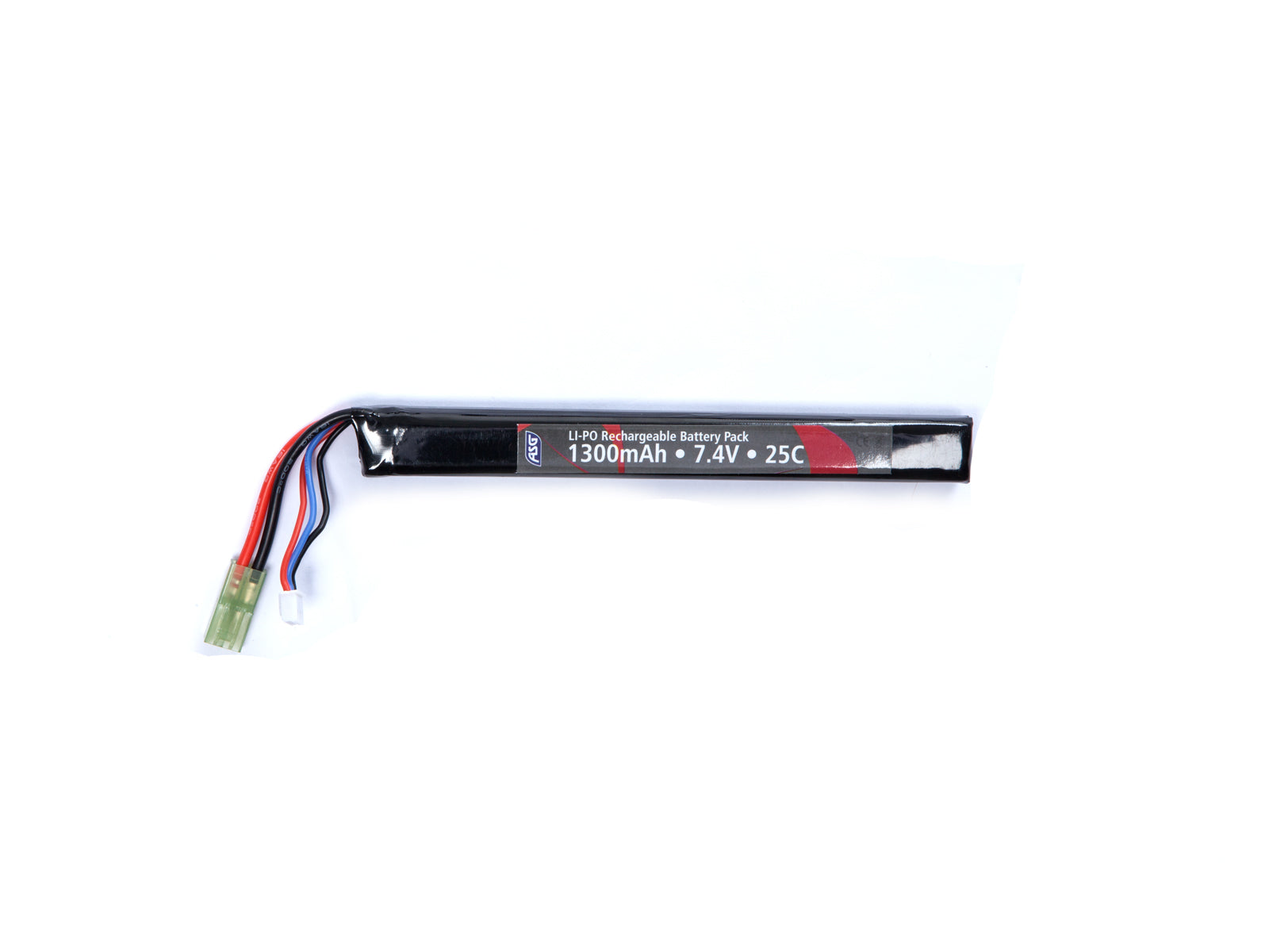 ASG 7.4v 1300mAh 25C Li-Po Stick Battery - Small Tamiya
