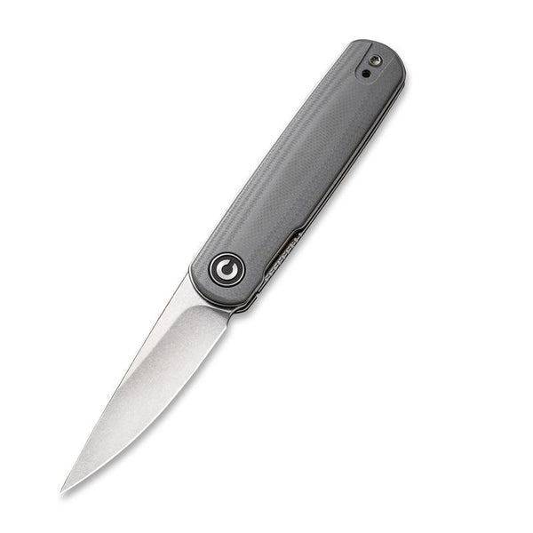Civivi Lumi Front Flipper Folding Knife – Stonewashed Blade w/ Gray G10 Handle