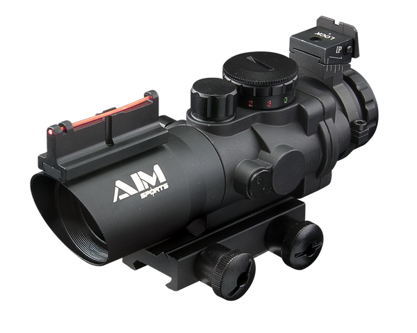 Aim Sports 4x32 Tri Illuminated Scope w/ Fiber Optic Sight | Aim Sport