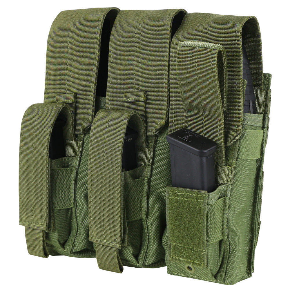 Condor Kangaroo Style Triple AK Mag Pouch – Black | Condor