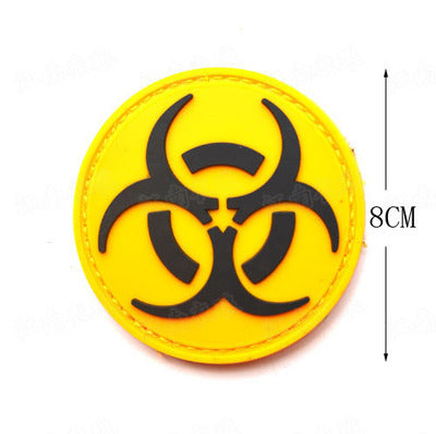 2 Pcs Mini Zombie Survival GITD Biohazard Ranger Eye PVC Tactical Patches