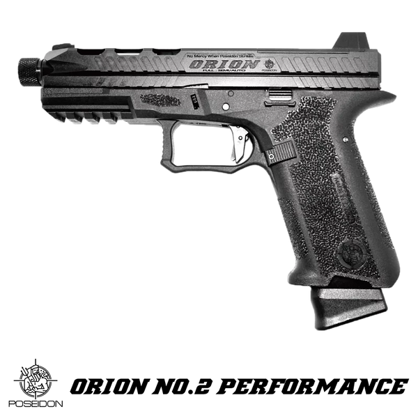 Poseidon Orion No.2  Performance Gas Blowback Airsoft Pistol - Black | Poseidon Airsoft