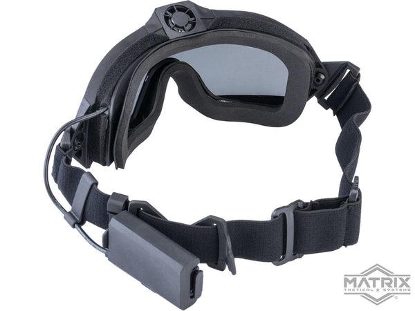 Matrix Tactical Anti-Fog Goggles w/ Fan – Black