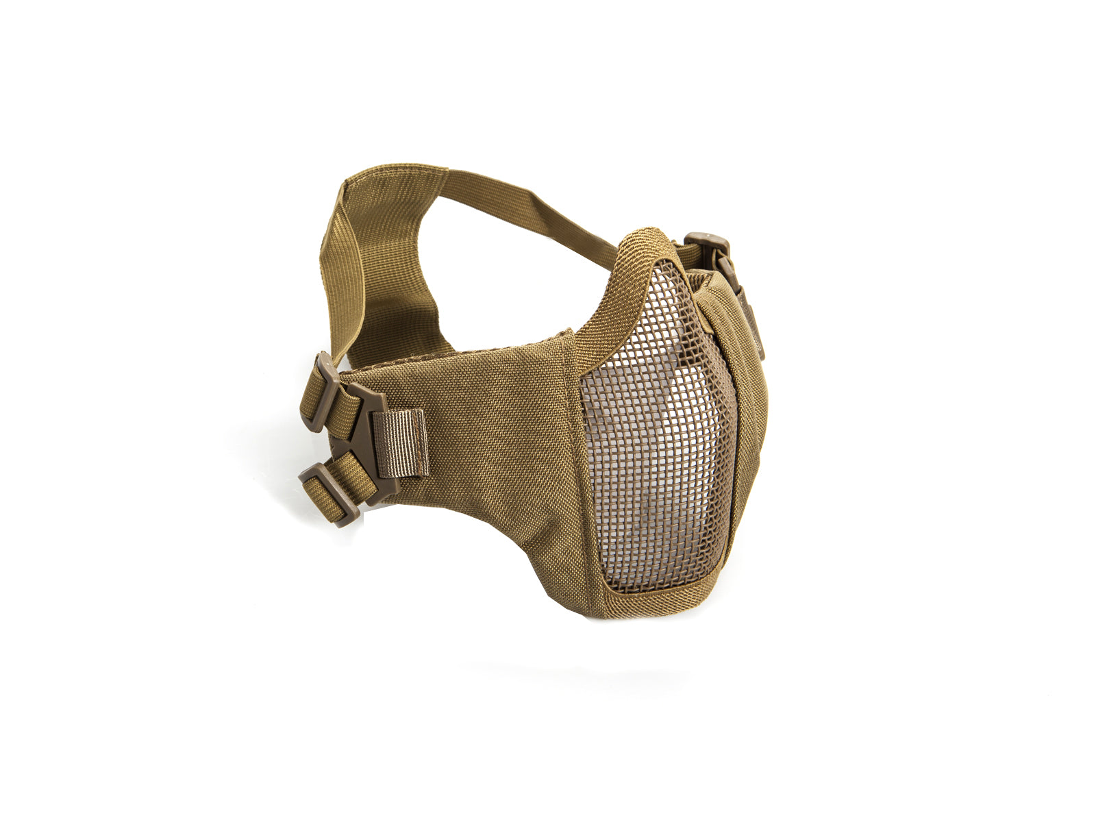 ASG Metal Mesh Airsoft Mask w/ Cheek Pad – Desert Tan