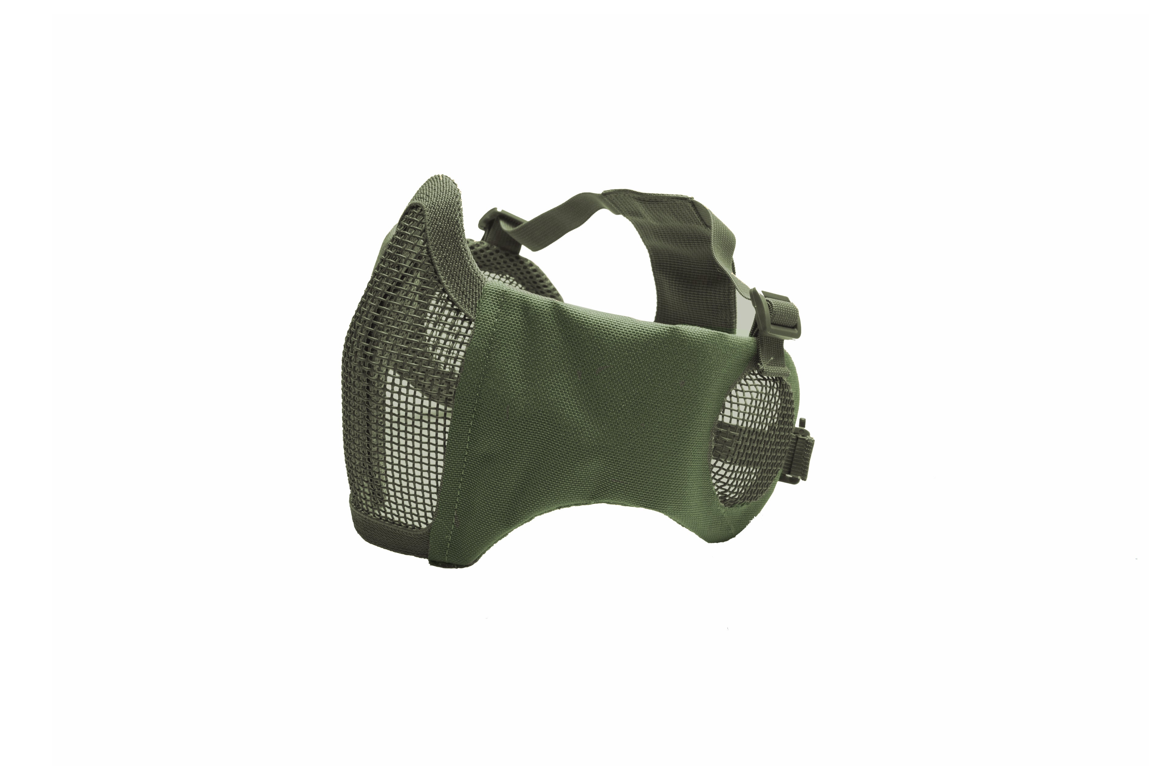 ASG Metal Mesh Airsoft Mask w/ Cheekpad Ear Protection – OD Green