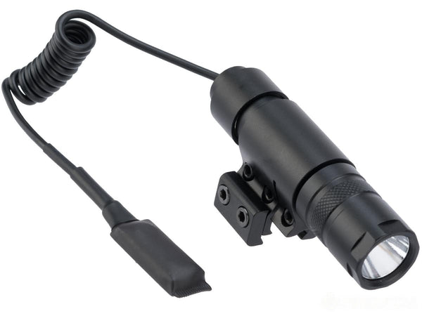 Aim Sports Metal 400 Lumen Flashlight with Pressure Switch and Picatinny Mount | Aim Sport