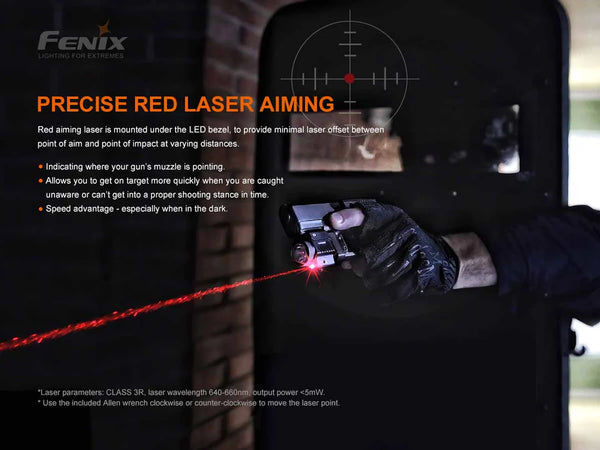 Fenix GL22 Weapon Light with Red Laser