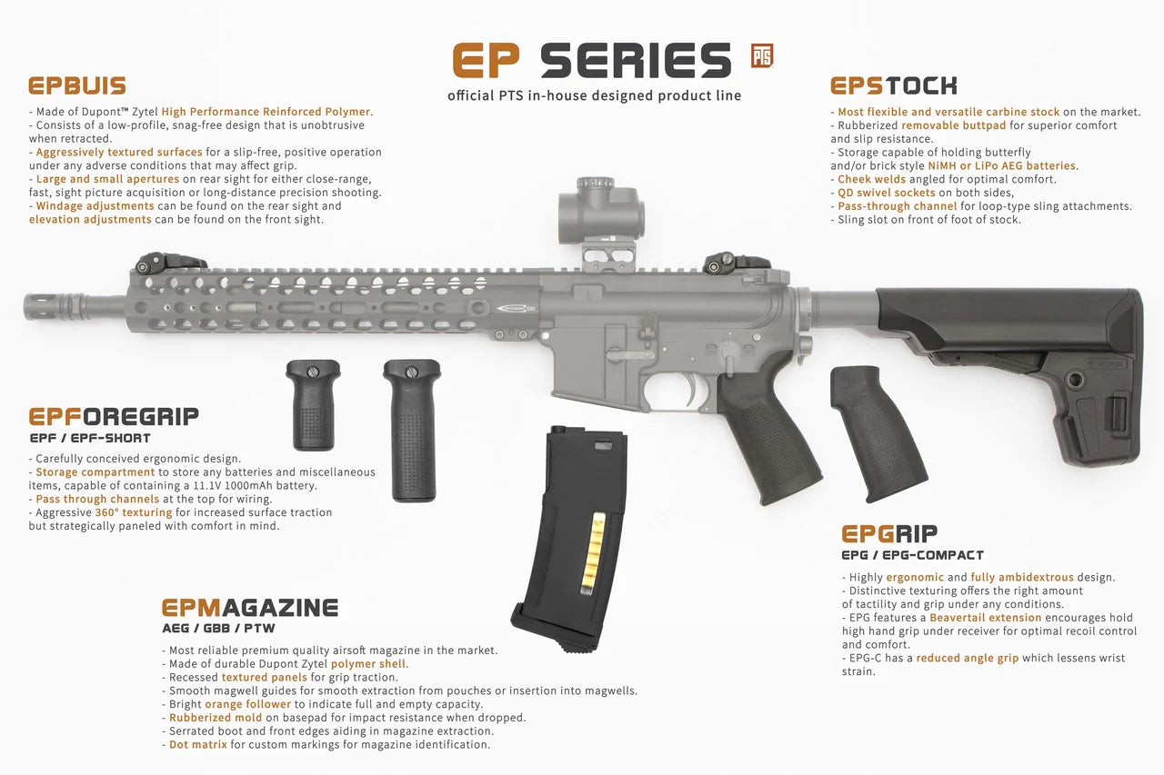 PTS EPG-C Enhanced Polymer Compact Pistol Grip – Black GBB | PTS Syndicate