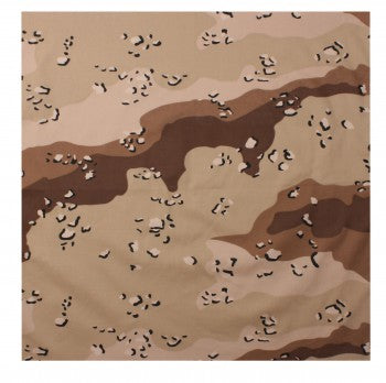 Rothco Classic Camo Bandana – 22”x22” Six Color Desert Camo | Rothco