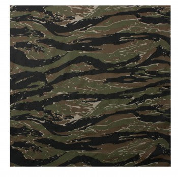 Rothco Classic Camo Bandana – 22”x22” Woodland Tiger Stripe Camo | Rothco