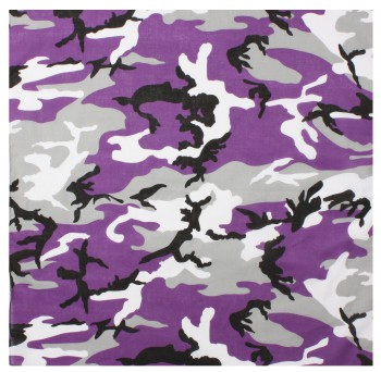 Rothco Color Camo Bandana – 22”x22” Purple Camo | Rothco