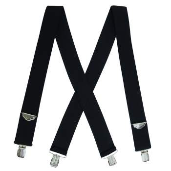Adjustable Elastic X-Back Pant Suspenders – Black