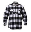 Extra Heavyweight Buffalo Plaid Flannel Shirt – Black & White Plaid