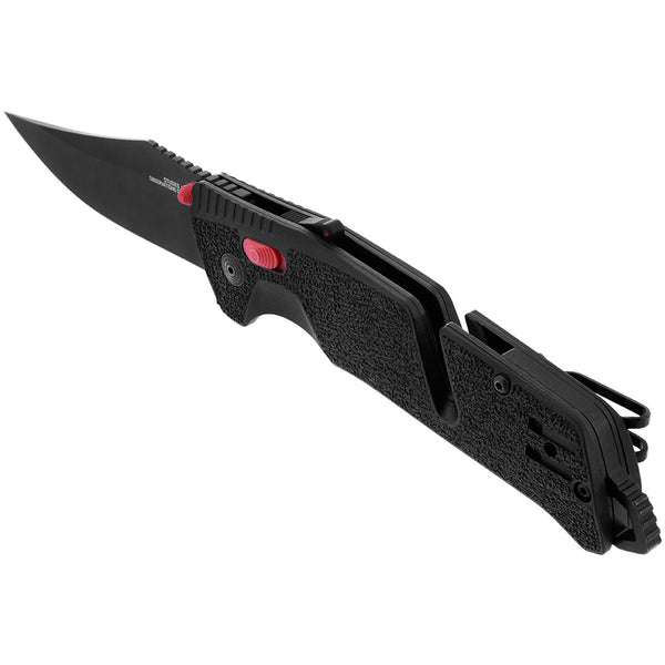 SOG Trident AT Clip Point Folding Knife – Red/Black